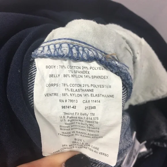 Motherhood Maternity Cut Off Cropped Jeans Size L - Picture 8 of 8